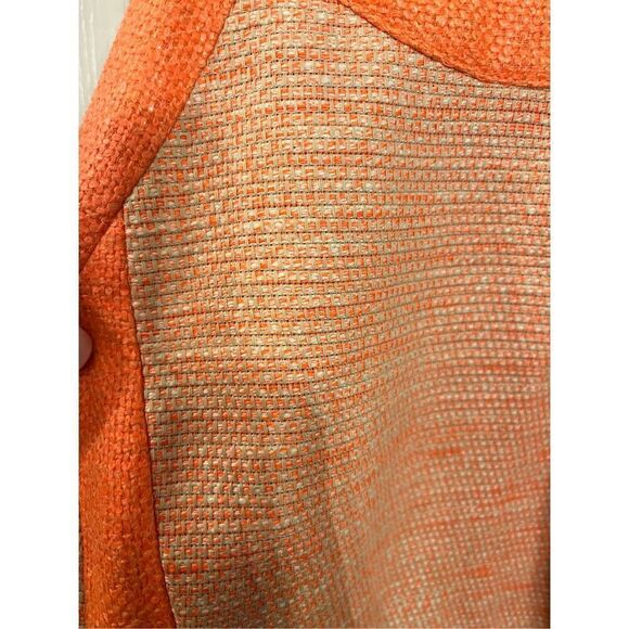 Milly of New York Orange & Tan Tweed Halter Style Dress sz 4 EUC - Picture 3 of 9
